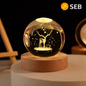 Boule de Cristal LED – Cerf Lumineux 3D